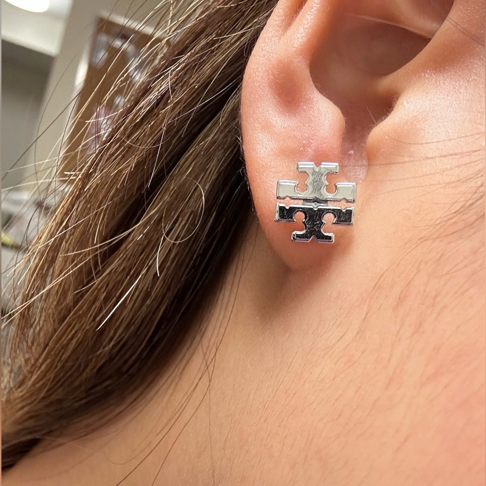 Tory Burch Silver Stud Earrings
